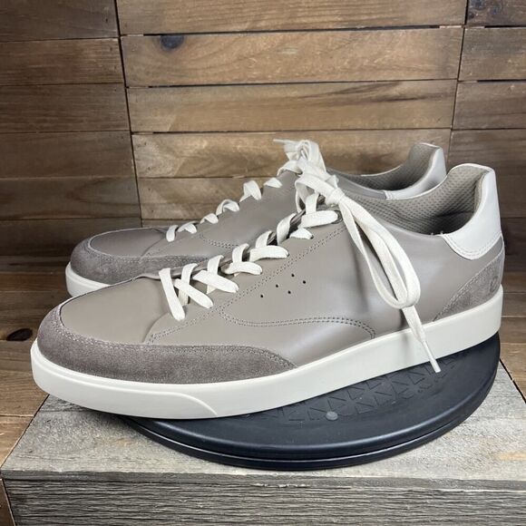 ECCO Men's Size 12-12.5 Street Lite Luxe Brown Everyday Leather Retro Sneakers - Picture 3 of 10